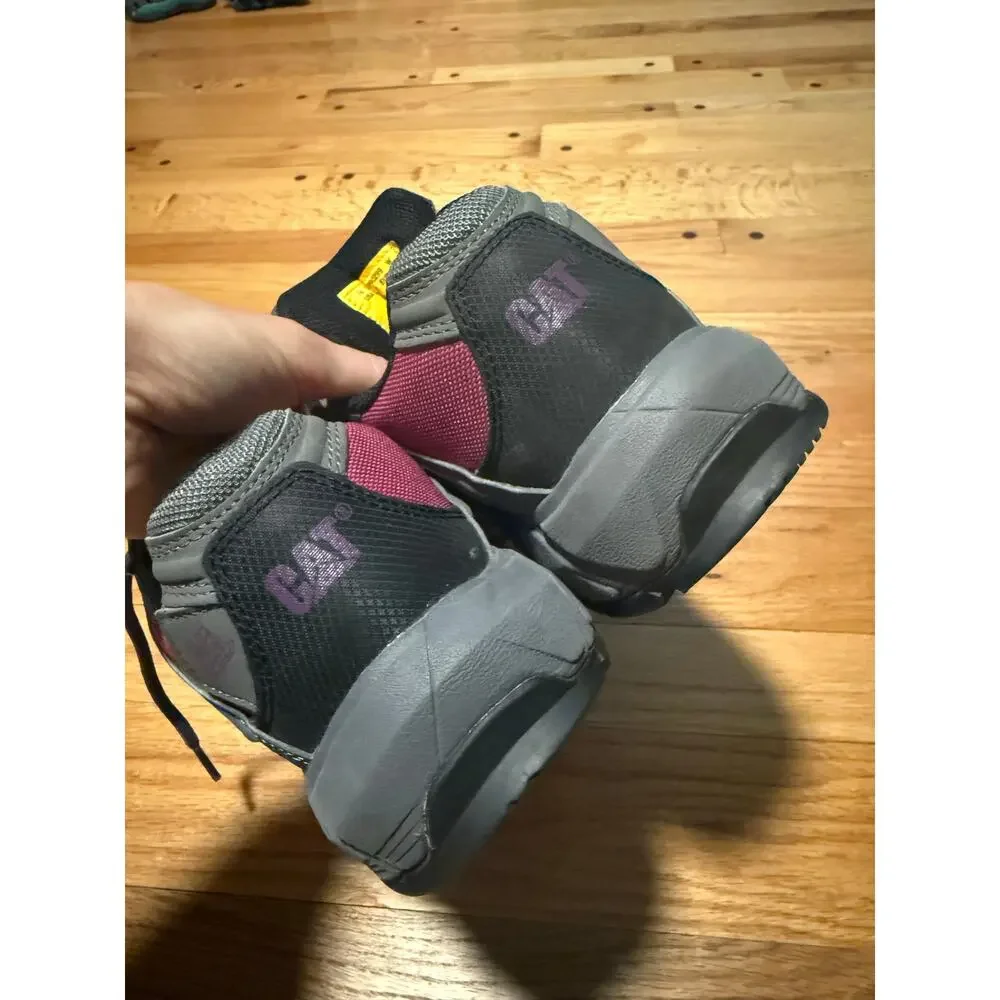 CAT Switch Steel Toe Oxford Work Shoes Womens 11 Gray Black 90299